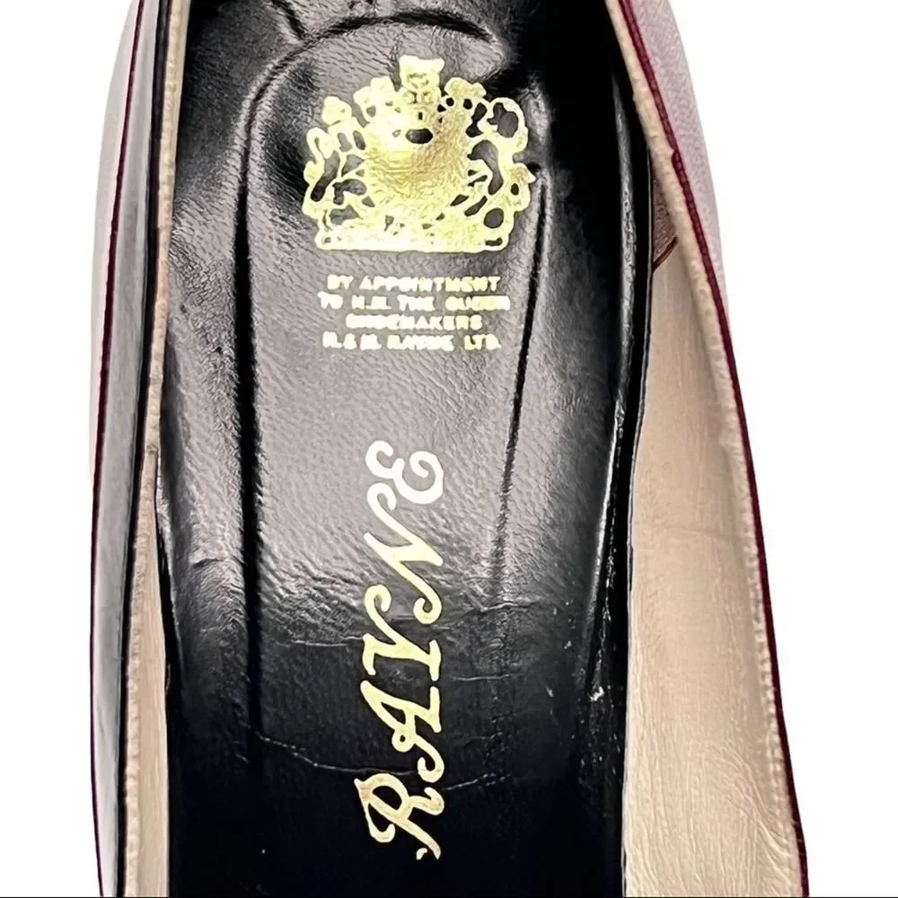 Rayne London Rare 80’s Vintage Custom Wine Red & Black Leather Pumps Size 8.5 AA - Picture 7 of 13